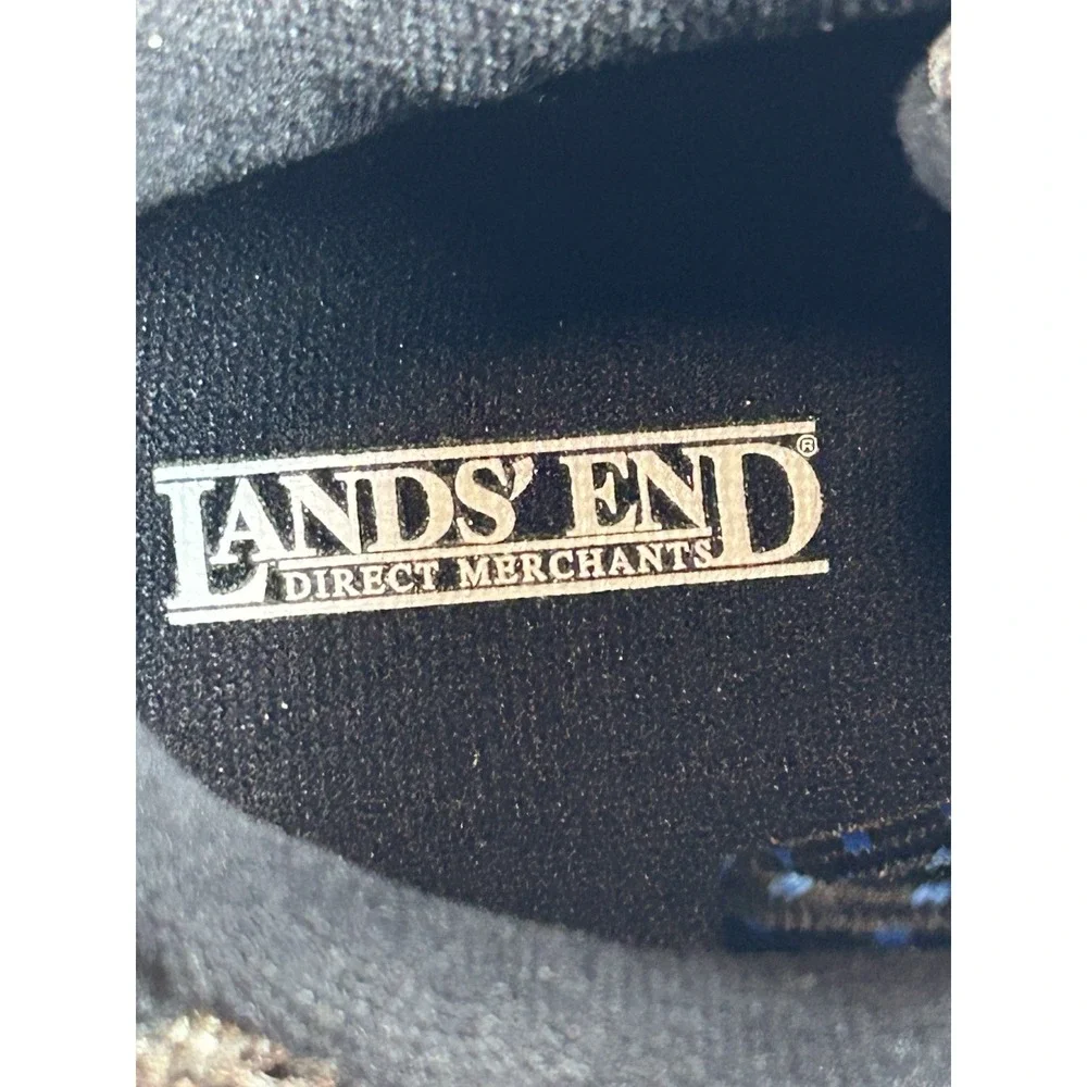 Lands End Mens Gray Suede Outdoor Lace Up Trail Hiking Shoes Size 10M #79770 NEW